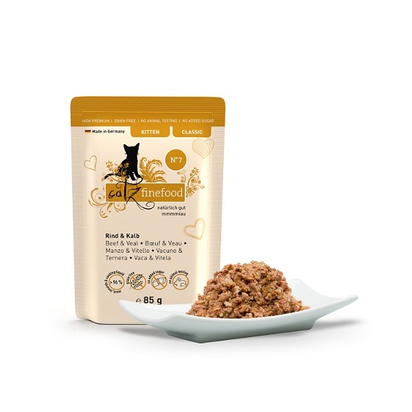 Catz Finefood Kitten no. 07 Govedina in teletina 85g