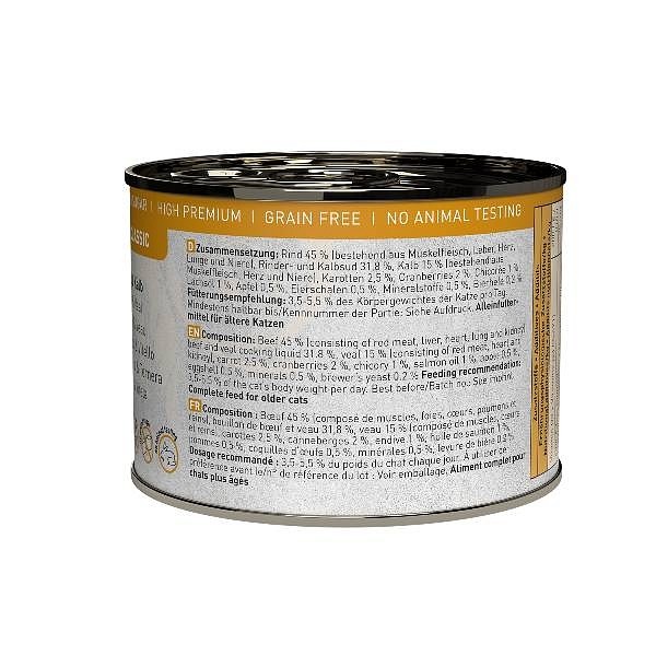 Catz Finefood Senior no.07 govedina in teletina 200g