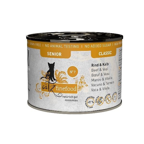 Catz Finefood Senior no.07 govedina in teletina 200g