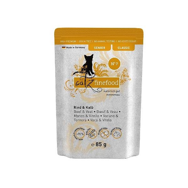 Catz Finefood Senior no.07 govedina in teletina 85g