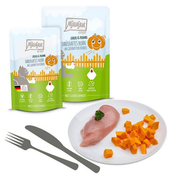 Mjamjam Chicks & Friends Piščanec z bučo 300g