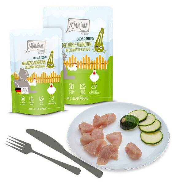 Mjamjam Chicks & Friends Piščanec z bučko 125g