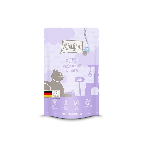 Mjamjam Kitten Teletina z lososovim oljem 125g