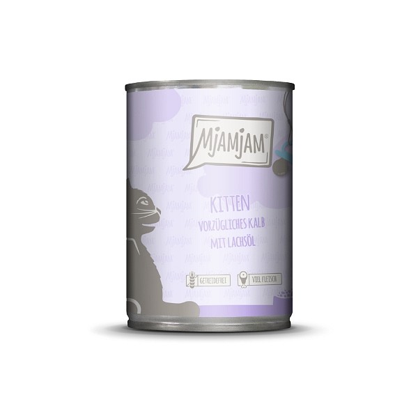 Mjamjam Kitten Teletina z lososovim oljem 400g