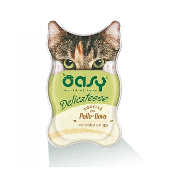 Oasy Delicatesse Souffle s piščancem in jajci 85g
