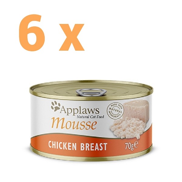 Applaws paket Mousse Piščančje prsi 6x70g