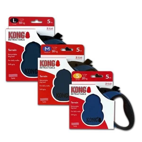 KONG izvlečni povodec Terrain Blue