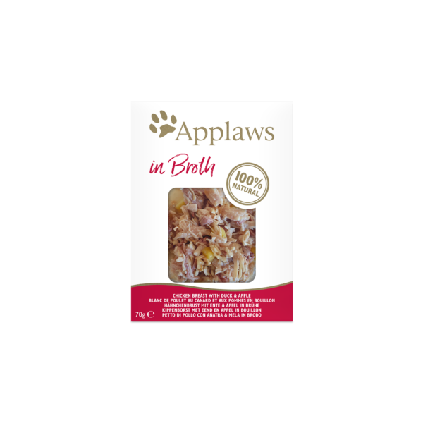 Applaws vrečka Piščančje prsi z raco in jabolkom v juhi 70g