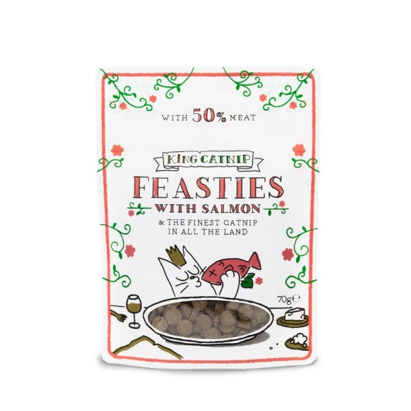 King Catnip Feasties z lososom 70g