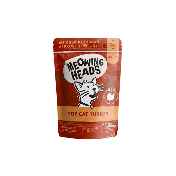 Meowing Heads vrečka Top Cat Turkey 100 g