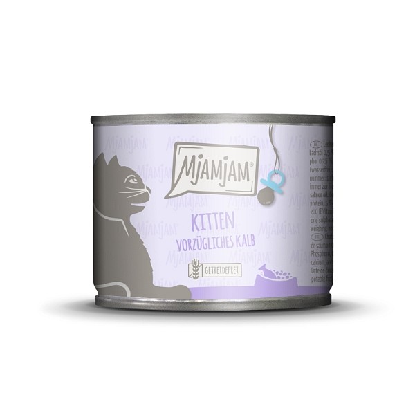 Mjamjam Kitten Teletina z lososovim oljem 200g