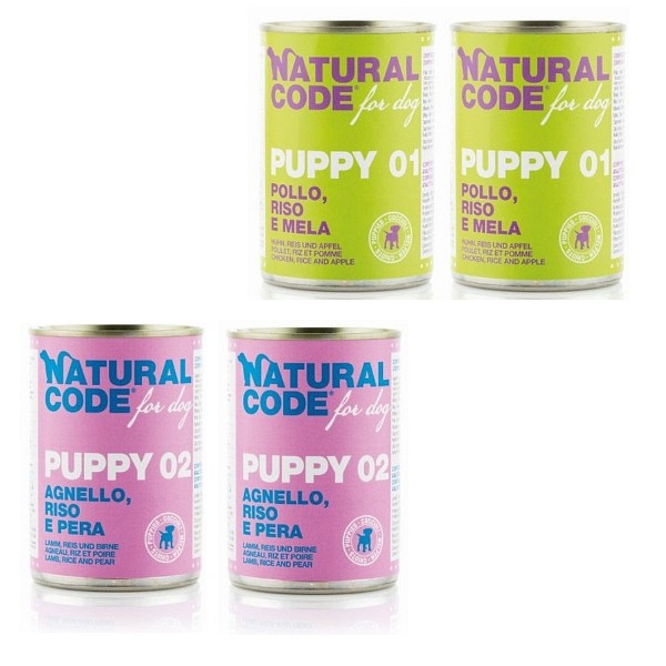 Natural Code mešan paket za mladiče  4x400g