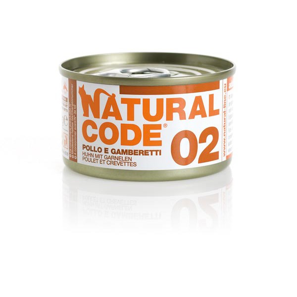 Natural Code 02 Piščanec in kozice 85g