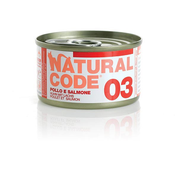 Natural Code 03 Piščanec in losos 85g
