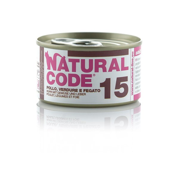 Natural Code 15 Piščanec, zelenjava in jetra 85g