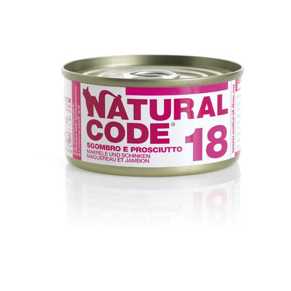 Natural Code 18 Skuša in šunka 85g