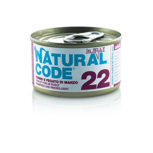 Natural Code 22 Tuna in goveja jetra v želeju 85g