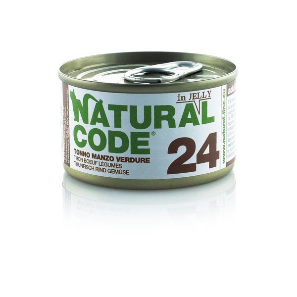 Natural Code 24 Tuna, govedina in zelenjava v želeju 85g