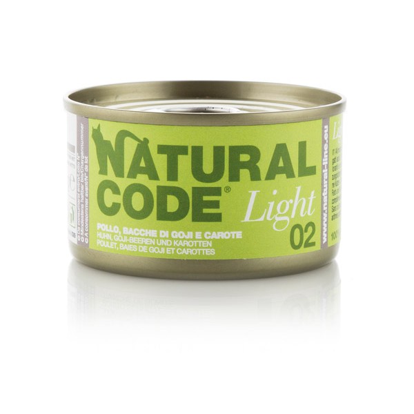 Natural Code Light 02 Piščanec, goji jagode in korenje 85g