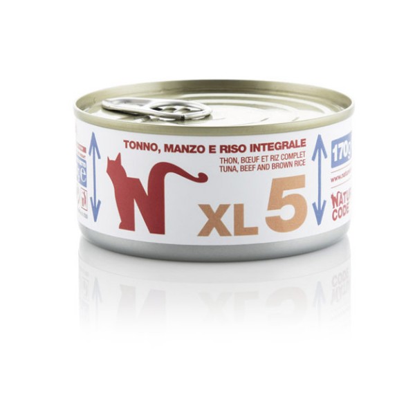 Natural Code XL5 Tuna, govedina in rjavi riž 170g