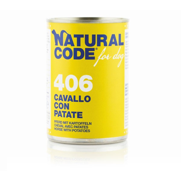 Natural Code za pse 406 Konj in krompir 400g