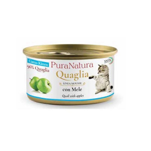 Pura Natura Kitten Prepelica z jabolkom 85g