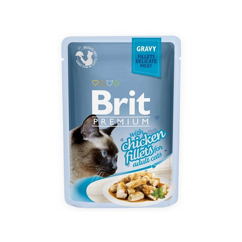 Brit Premium mokra hrana fileji piščanca v omaki  85g