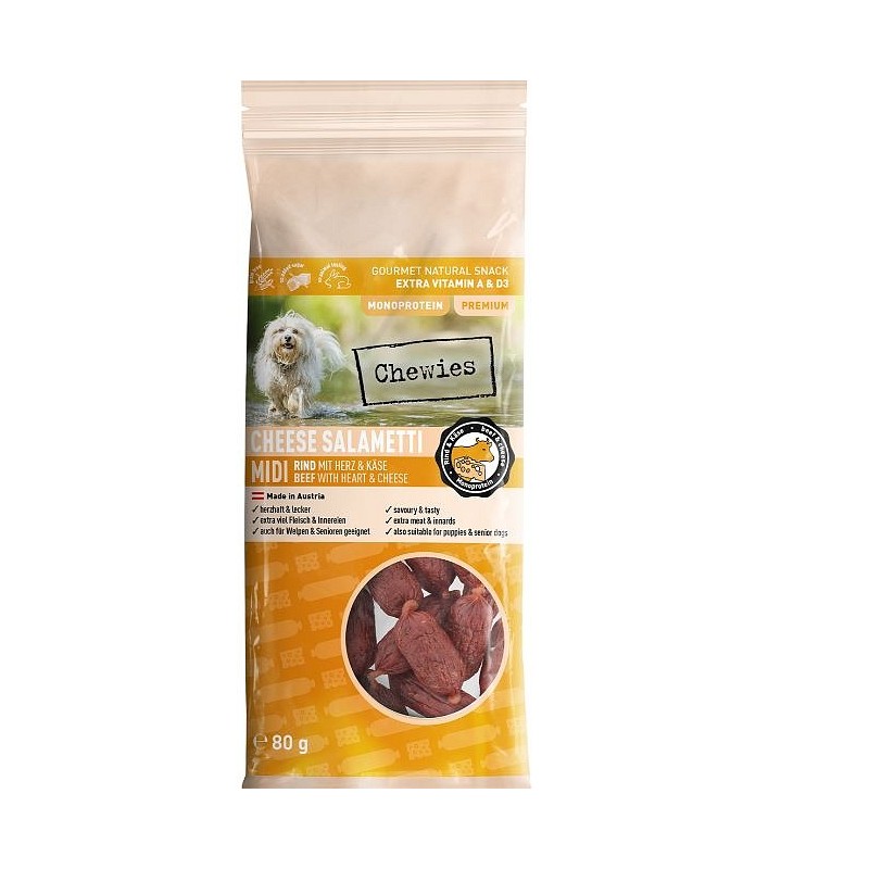 Chewies Cheese Salametti MIDI Govedina, srca, sir 80g