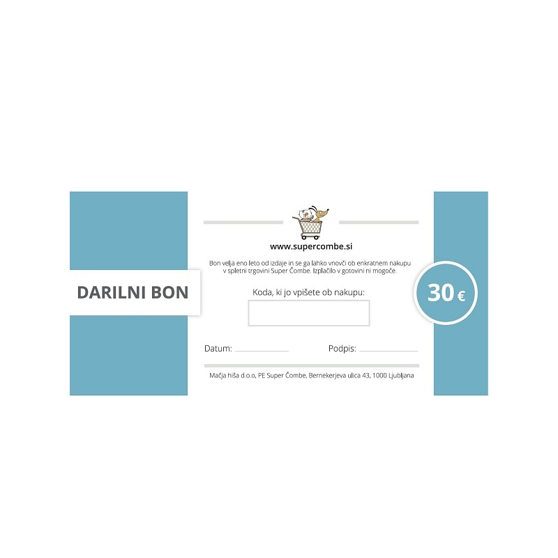 Darilni bon Super Čombe za 30€