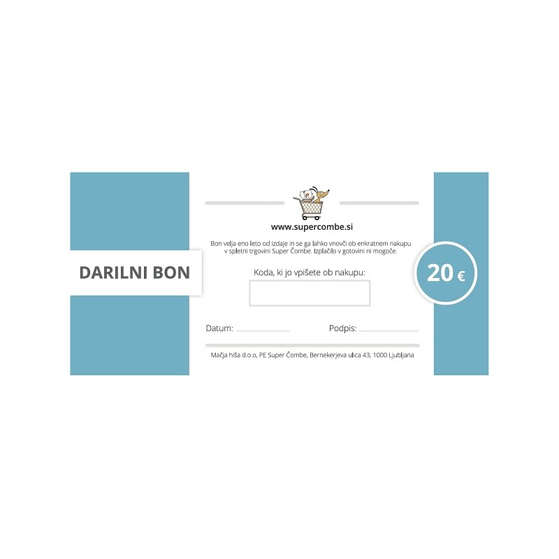 Darilni bon Super Čombe za 20€