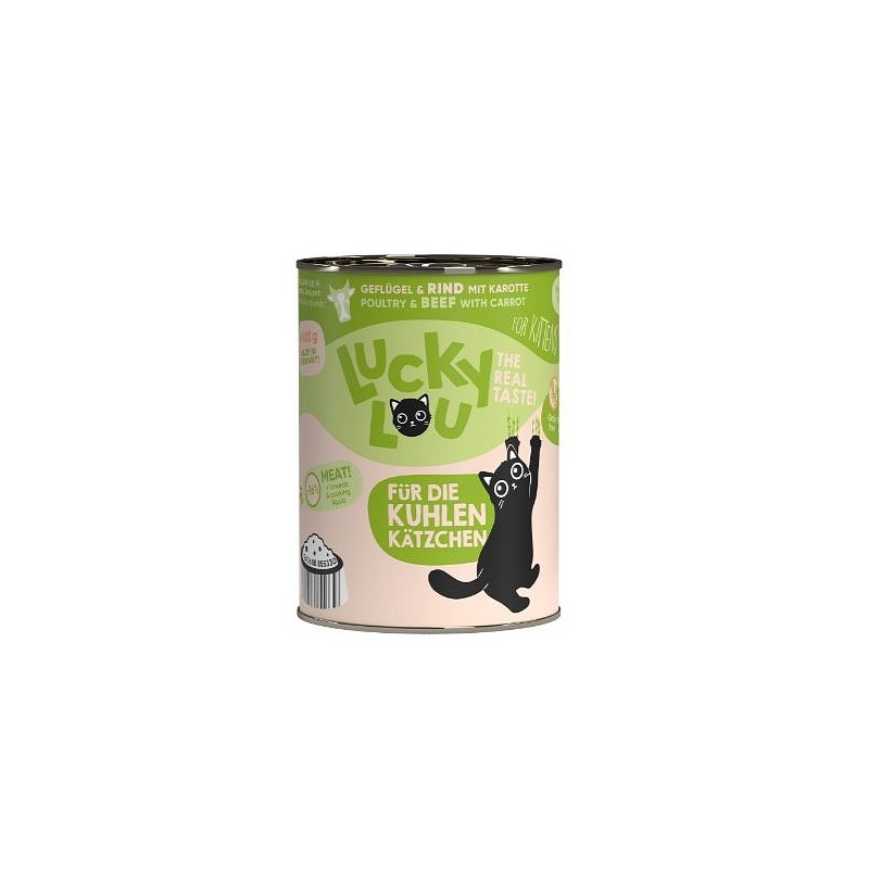 Lucky Lou Kitten Perutnina in govedina 400g