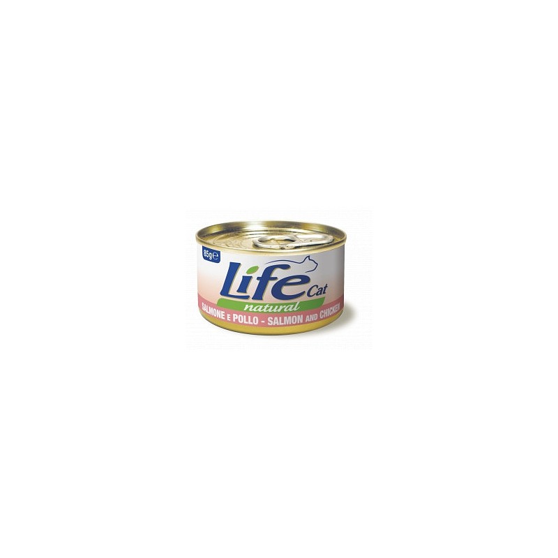 Lifecat konzerva losos in piščanec 85g