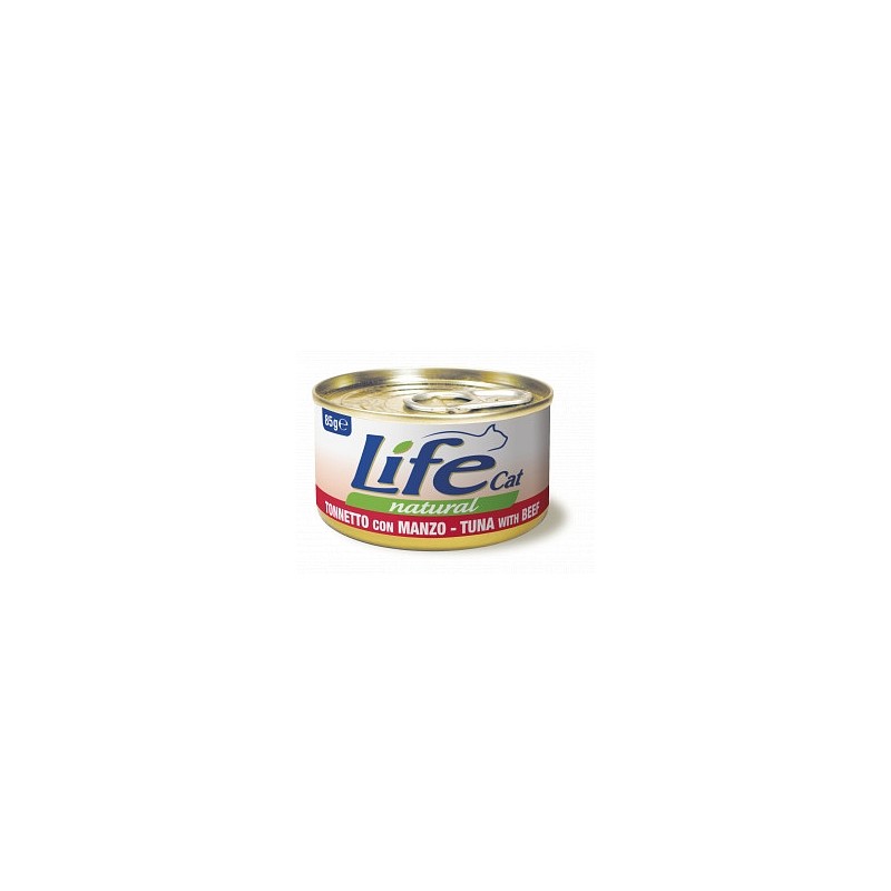 Lifecat konzerva tuna in govedina 85g