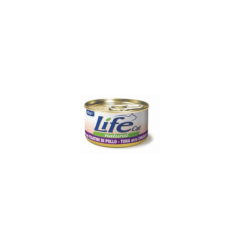 Lifecat konzerva tuna in piščančja jetra 85g