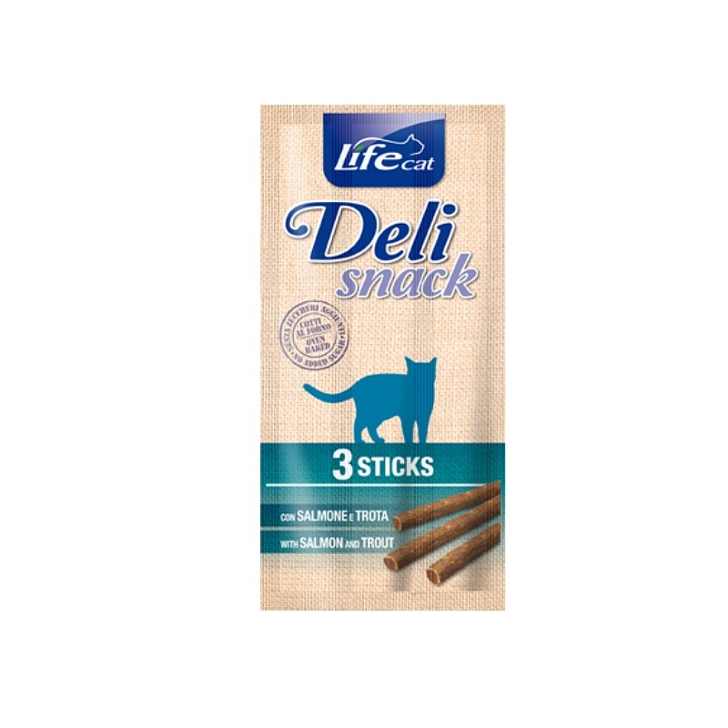 Lifecat Deli Snack palčke Losos in postrv 15g