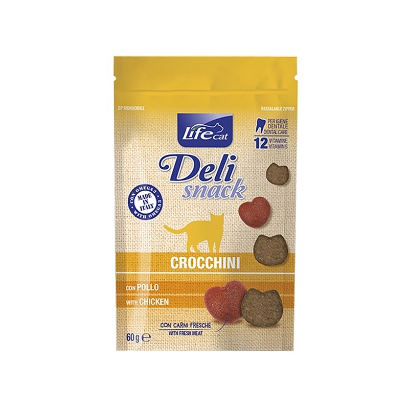 Lifecat Deli Snack priboljški Croccini s piščancem 60g
