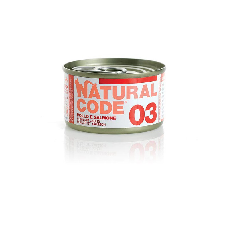 Natural Code 03 Piščanec in losos 85g