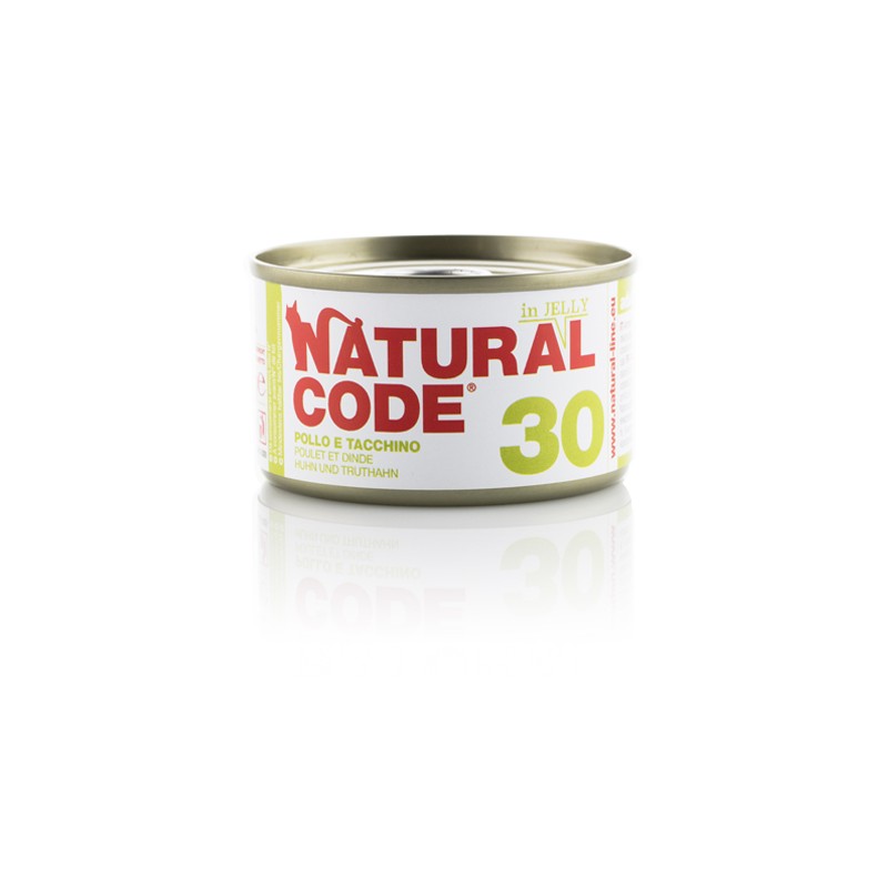 Natural Code 30 Piščanec in puran v želeju 85g