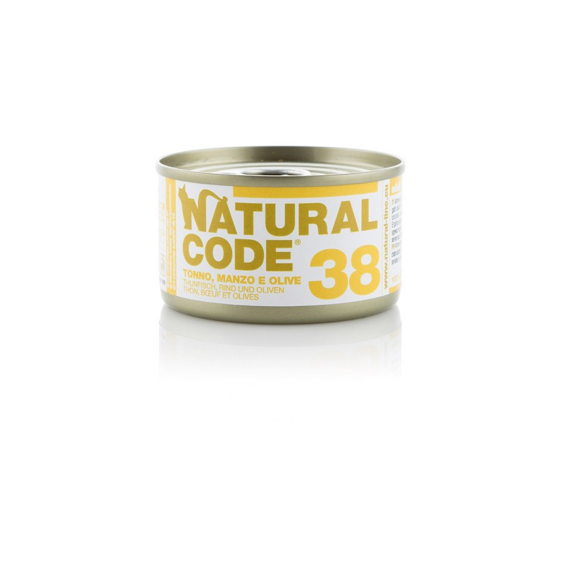 Natural Code 38 Tuna, govedina in olive 85g