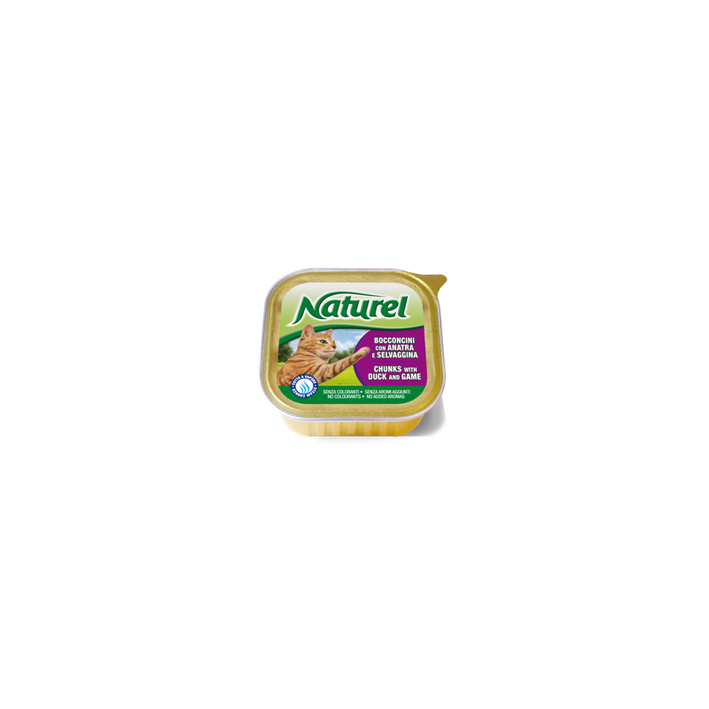 Naturel cat alu posodica raca in divjačina 100g