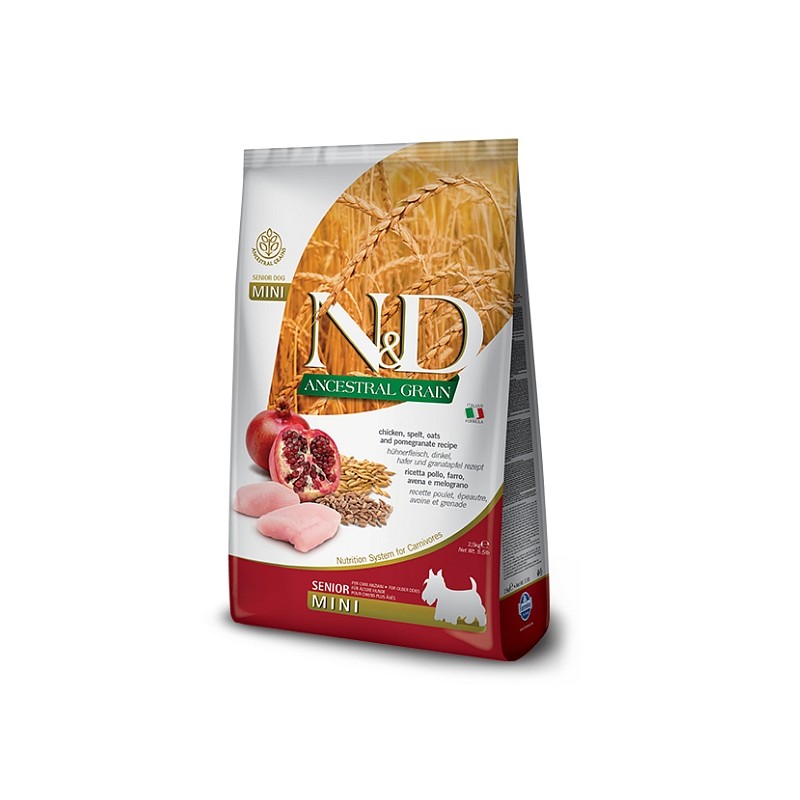 N&D Chicken and Pomegranate AG Senior Mini 2,5kg