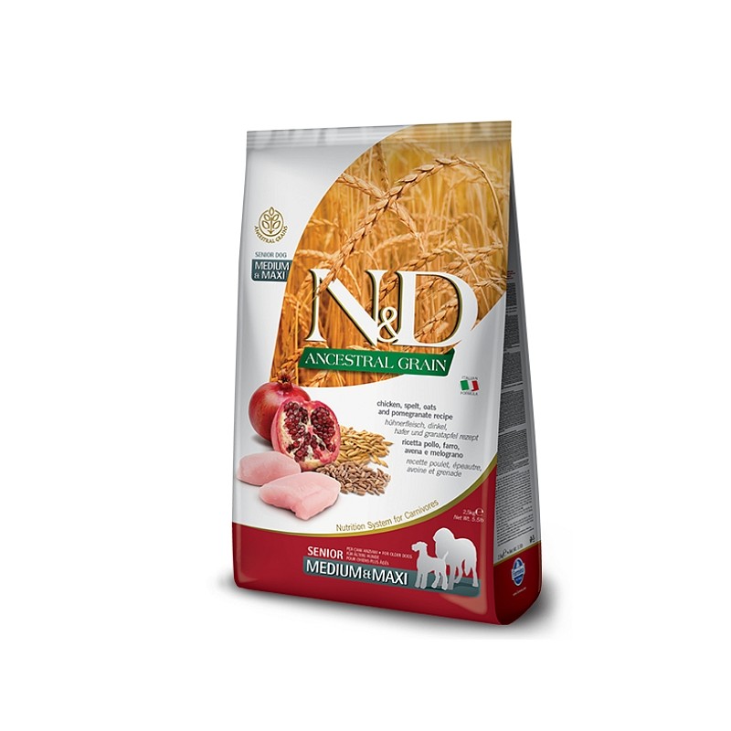 N&D Chicken and Pomegranate AG Senior Medium&Maxi 12kg