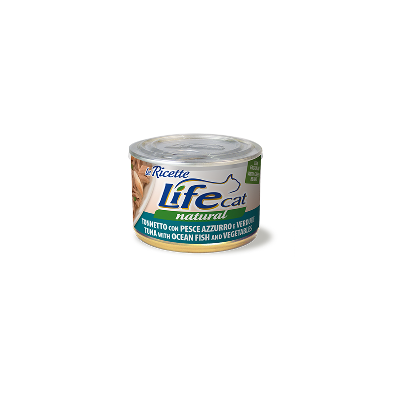 Lifecat paket konzerv le Ricette tuna z oceanskimi ribami in zelenjavo 6x150g