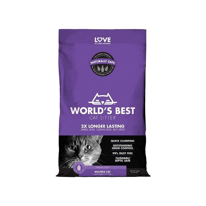 Worlds Best Cat Litter Multiple Lavander